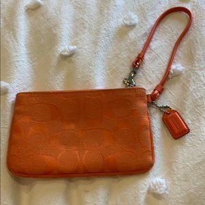 HP 🎉 Orange Coach Wristlet